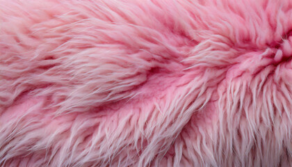 Fototapeta premium Pink fur texture top view