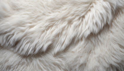  White fur texture top view