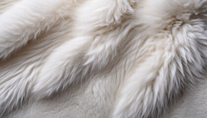 White fur texture top view
