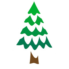 snowy pine tree cartoon