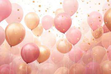 Pink and Gold Balloon Celebration
