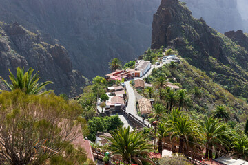 Masca valley. Mountains on Tenerife, Canary islands. Scenic mountain landscape
