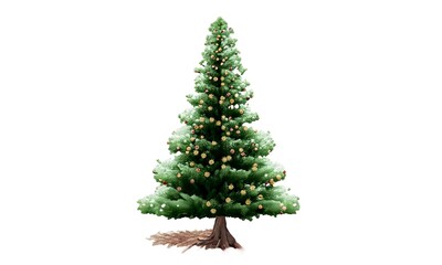 Giant everest vintage christmas tree with white background instant download