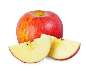red apple isolated on white background.