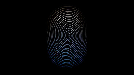 Fingerprint on a black background