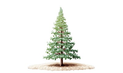 Giant everest vintage christmas tree with white background instant download