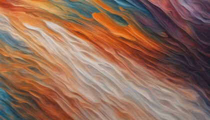 幾重にも重ねられた油絵の具の背景　カラフル　AI生成