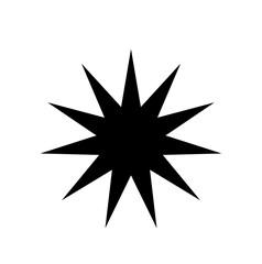 Geometric Star Icon Design Element. Star Shape. Black Star. Svg File. Hand Drawn Star. Single Icon