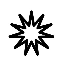 Geometric Star Icon Design Element. Star Shape. Black Star. Svg File. Hand Drawn Star. Single Icon