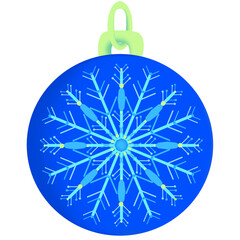 Fototapeta premium christmas ball with snowflake ornaments for christmas tree