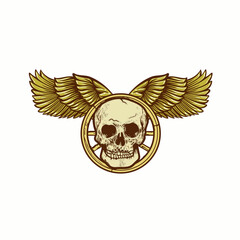 skull head logo , horror logo