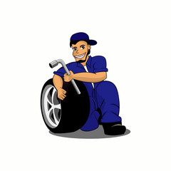 mechanic logo , service logo vector