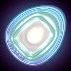3d objects gradients composition retro Y2K vintage holographic 