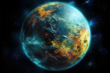  an artist's rendering of a planet with a star in the middle of the image and a star in the middle of the space in the middle of the middle of the image.