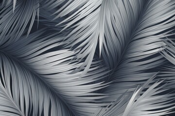  a black and white photo of a palm tree leaf pattern on a dark background with a darker tint to the left of the image and a darker tint to the top of the bottom of the image.