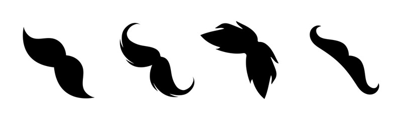Mustache icons. Vector mustache icons. Mens mustaches.