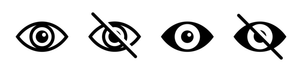 Eye vector icons. Eyesight symbols. Vision symbols. Vision icons.