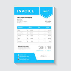 clean invoice template vector design