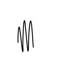 Pen Curved Line Texture. Scribble Curved Line. Black Curved Line. Abstract Design Element. Svg File. High Quality Design