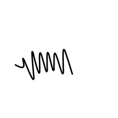 Pen Curved Line Texture. Scribble Curved Line. Black Curved Line. Abstract Design Element. Svg File. High Quality Design