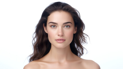 Fototapeta premium Gorgeous woman isolated against a stark white background