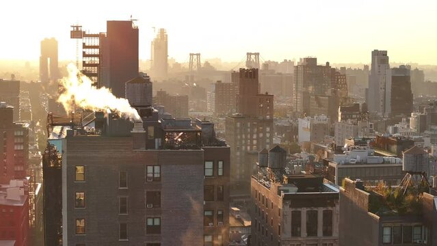 New York City's East Village at sunrise