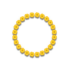 Traditional Indian Marigold Flower Decoration. Marigold Flower Design Vector. Marigold Flower Decoration Wedding Or Hindu Festival. Design Vector Element. Svg File. High Quality Design