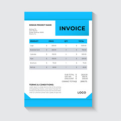 Obraz premium clean invoice template vector design