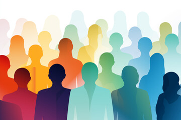 illustration of a crowd of faceless people