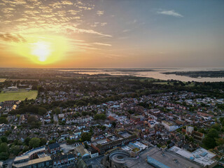 Havant Early morning aerial view
