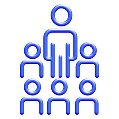 3d icon people  strand up. symbol for crowd, team