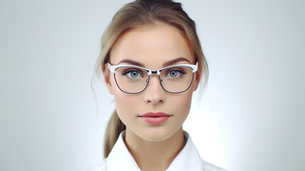 girl wearing spaces for her visit with an eye care specialist