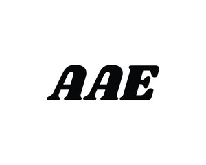 AAE logo design vector template