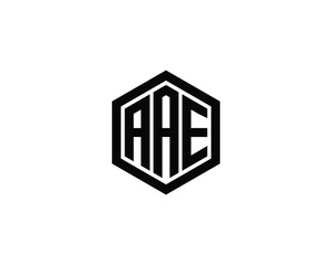 AAE logo design vector template