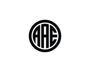 AAE logo design vector template