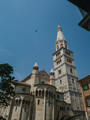 Ghirlandina tower of the Metropolitan Cathedral or Duomo in Modena, Italy
