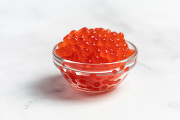 red caviar, salmon caviar