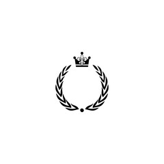 Laurel crown icon. Ranking laurel crown icon isolated on white background