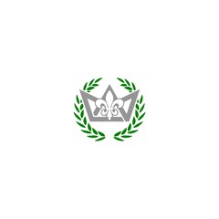 Laurel crown icon. Ranking laurel crown icon isolated on white background
