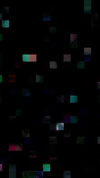 3D animation vertical beautiful video colorful abstract bright light energy 4K of smooth lines waves glittering light effect on black background