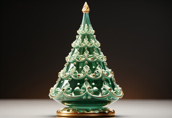 beautiful unusual Christmas tree, clean background wallpaper, no inscriptions, no texts. 2024 New Year Christmas