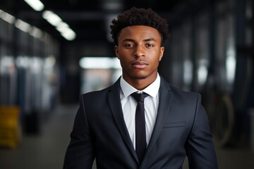Young handsome black businessman