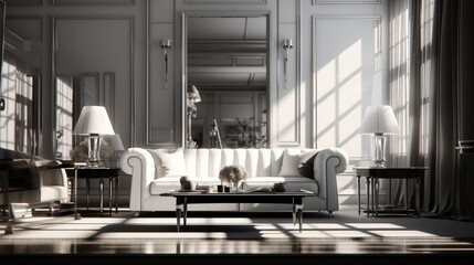a white couch in a room