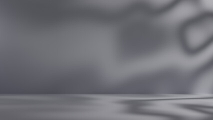 Minimalistic abstract gentle white background for product presentation with light and random shadow abstract on the white wall