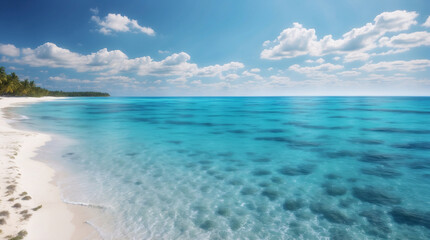 Obraz premium Sea and Blue sky , AI generated