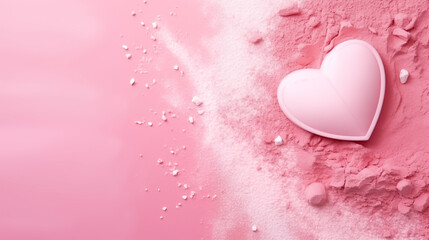 Walentynkowe abstrakcyjne pastelowe tło dla zakochanych par - miłość w powietrzu pełna serc. Wzór do projektu baneru - obrazy, fototapety, plakaty