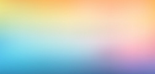 Blue, purple, yellow gradient. Soft pastel color gradient. Holographic blurred abstract vector background. - obrazy, fototapety, plakaty