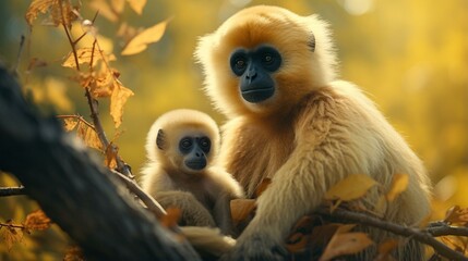 monkey and children