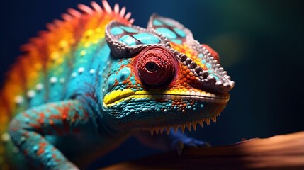 chameleon on a leaf © Muhammad