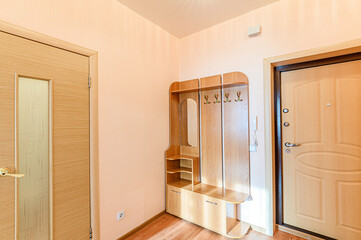 interior apartment corridor, hallway, doors